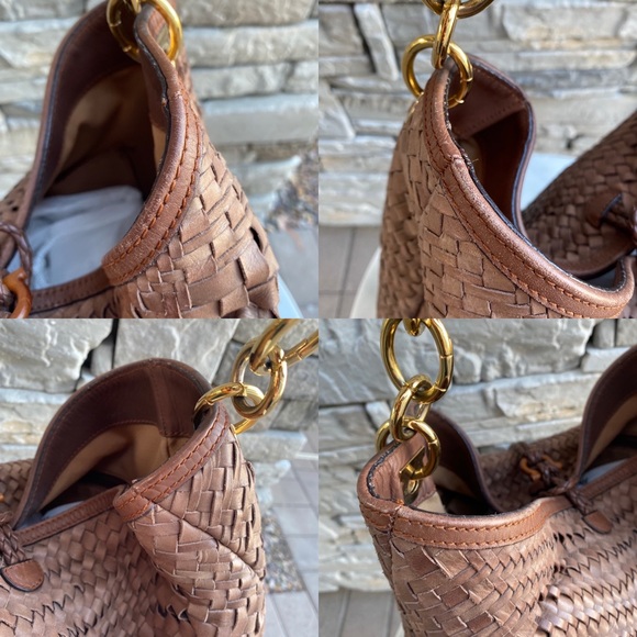 SOLD Salvatore Ferragamo Woven Leather Large Ceyla Gracy Hobo - Picture 11 of 15